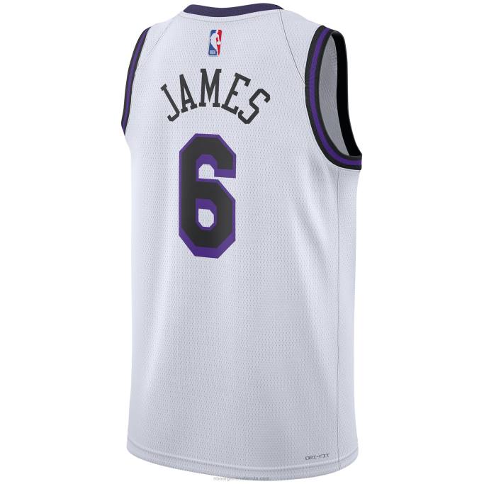 NBA 0F6D75 camiseta los angeles lakers lebron james nike swingman blanca