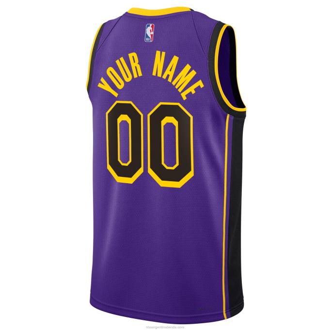NBA 0F6D83 los angeles lakers jordan marca púrpura swingman personalizado jersey