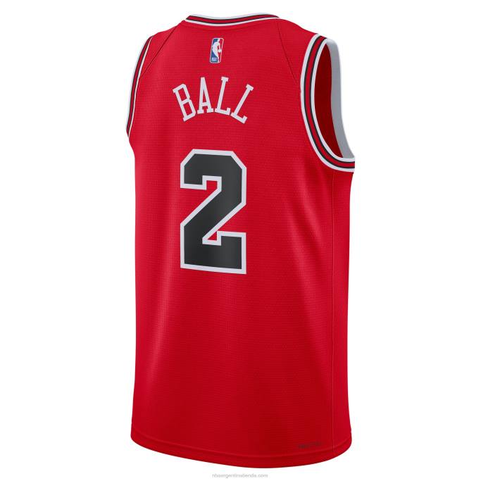 NBA 0F6D11136 chicago bulls lonzo pelota nike rojo swingman jersey