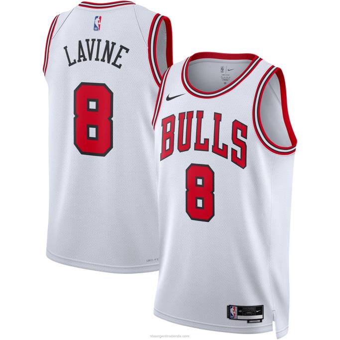 NBA 0F6D1180 camiseta chicago bulls zach lavine nike blanca swingman