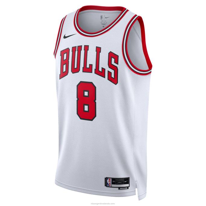 NBA 0F6D1180 camiseta chicago bulls zach lavine nike blanca swingman