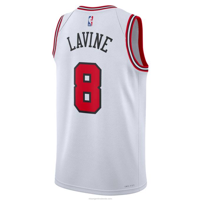 NBA 0F6D1180 camiseta chicago bulls zach lavine nike blanca swingman
