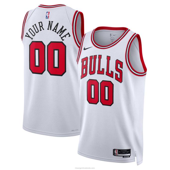 NBA 0F6D1296 camiseta chicago bulls nike blanca swingman personalizada