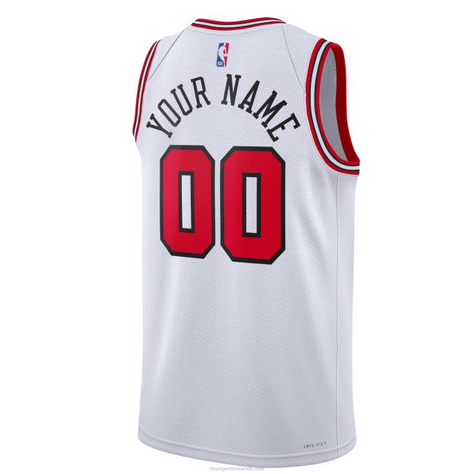 NBA 0F6D1296 camiseta chicago bulls nike blanca swingman personalizada