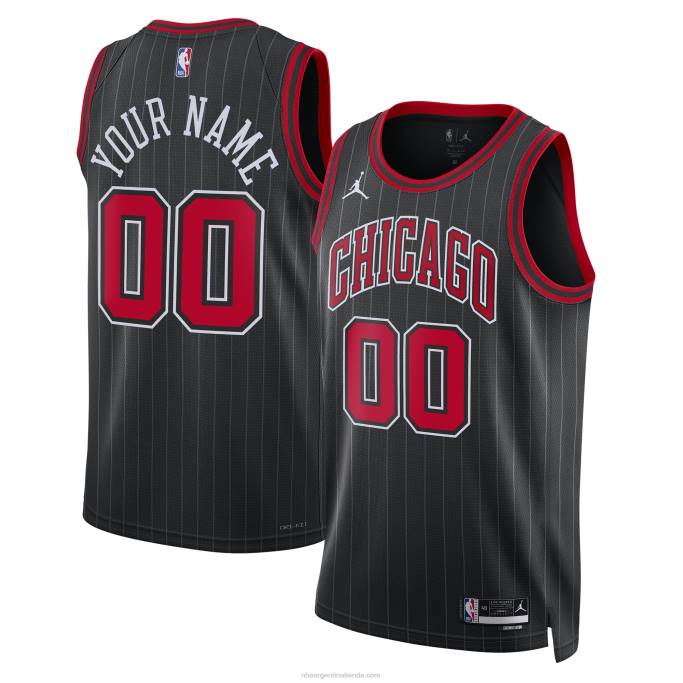 NBA 0F6D557 chicago bulls jordan marca negro swingman personalizado jersey