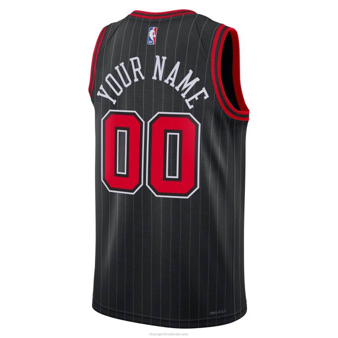 NBA 0F6D557 chicago bulls jordan marca negro swingman personalizado jersey