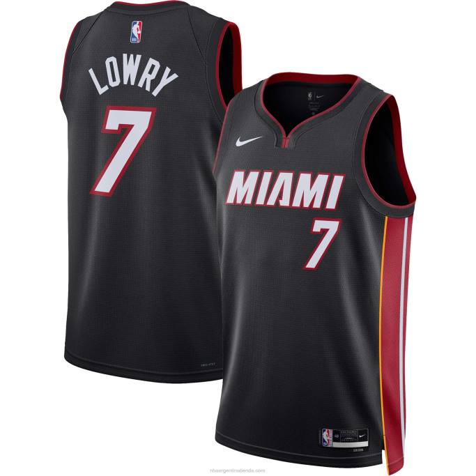 NBA 0F6D11653 camiseta miami heat kyle lowry nike negro swingman