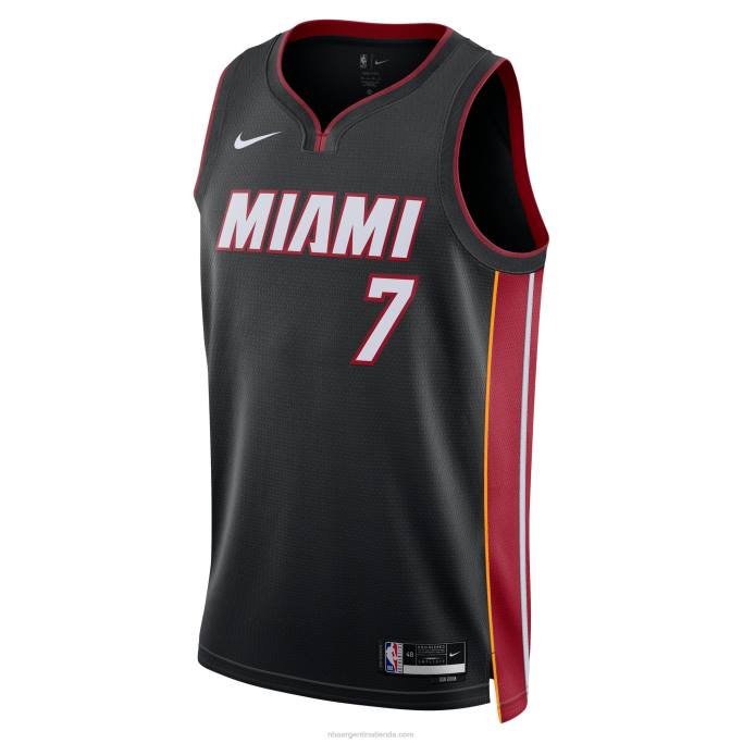 NBA 0F6D11653 camiseta miami heat kyle lowry nike negro swingman
