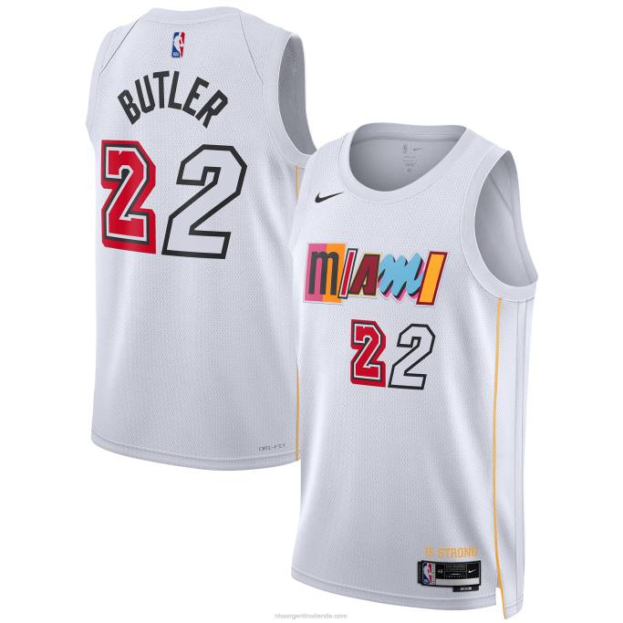 NBA 0F6D122 camiseta miami heat jimmy butler nike blanca swingman