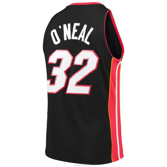 NBA 0F6D2193 shaquille o'neal miami heat mitchell & ness hardwood classics swingman jersey - negro
