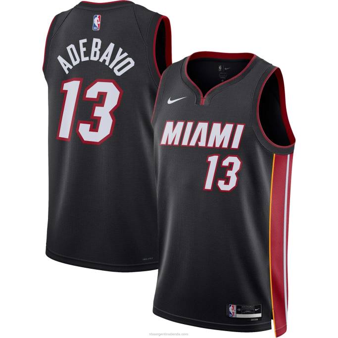 NBA 0F6D2395 camiseta miami heat bam adebayo nike negro swingman
