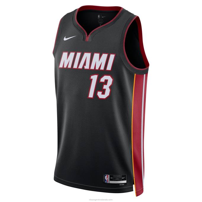 NBA 0F6D2395 camiseta miami heat bam adebayo nike negro swingman