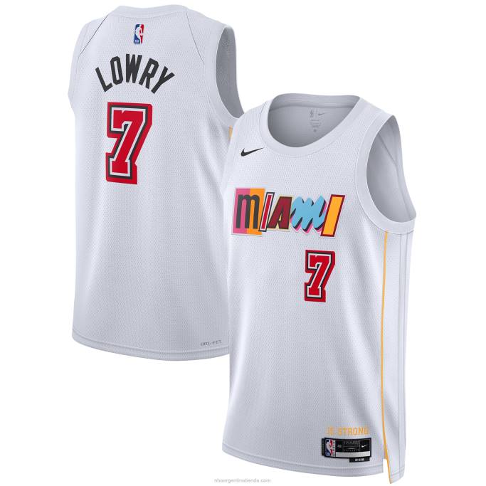 NBA 0F6D8668 camiseta miami heat kyle lowry nike blanca swingman