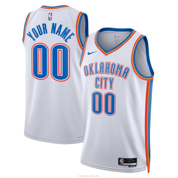NBA 0F6D7641 Camiseta Oklahoma City Thunder Nike blanca Swingman personalizada