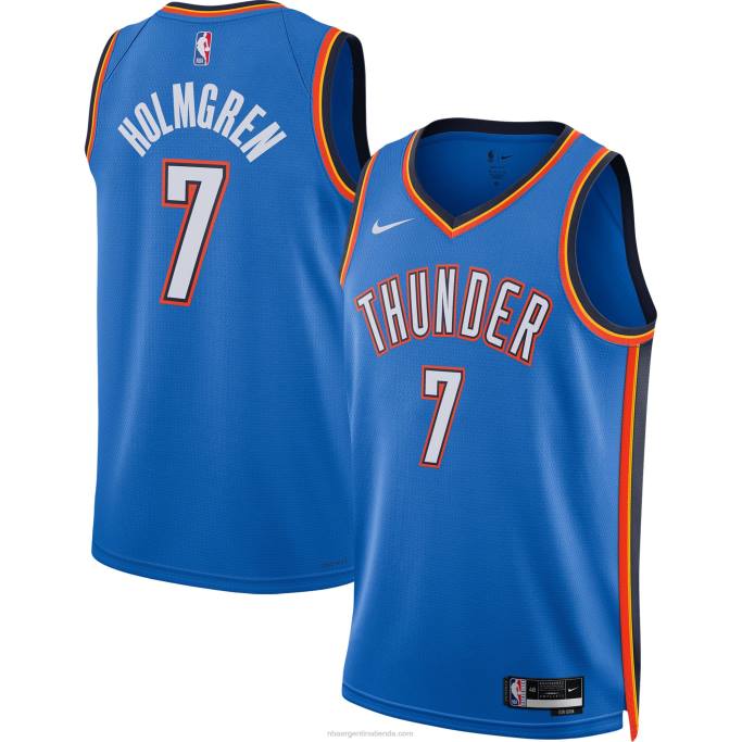 NBA 0F6D7745 oklahoma city thunder chet holmgren nike azul draft primera ronda selección jugador swingman jersey