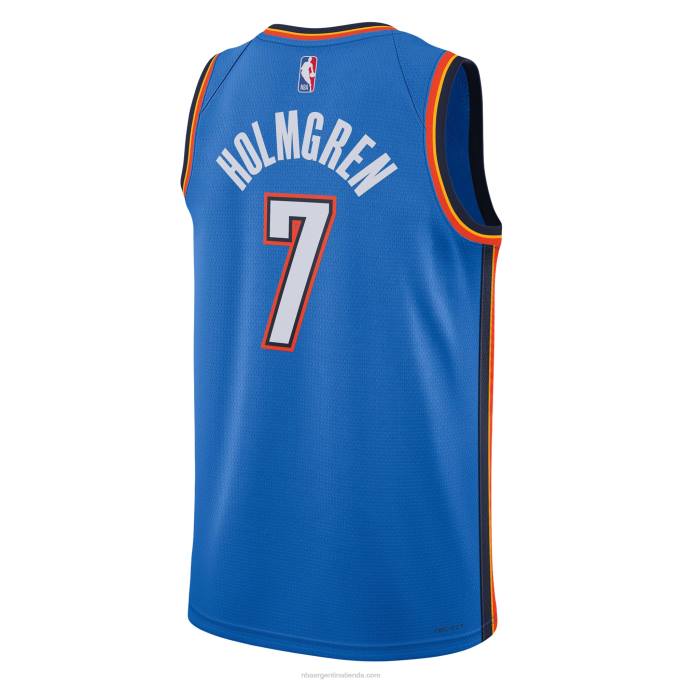 NBA 0F6D7745 oklahoma city thunder chet holmgren nike azul draft primera ronda selección jugador swingman jersey