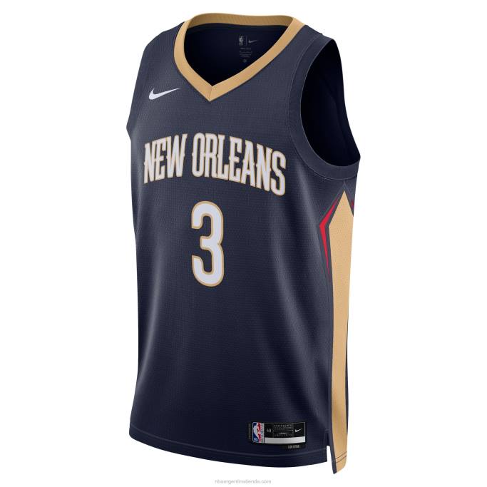 NBA 0F6D10780 pelícanos de nueva orleans c.j. camiseta nike mccollum swingman azul marino