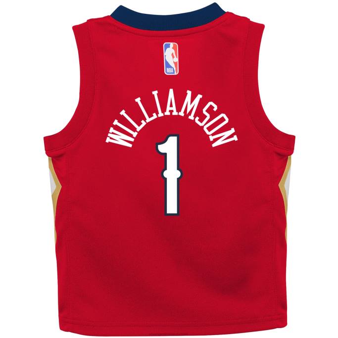 NBA 0F6D17134 jersey rojo de la marca jordan zion williamson de los pelícanos de nueva orleans para niños pequeños