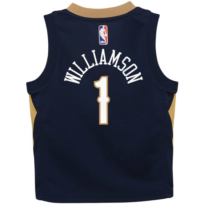 NBA 0F6D17243 camiseta réplica nike azul marino de los pelícanos de nueva orleans para niños pequeños zion williamson