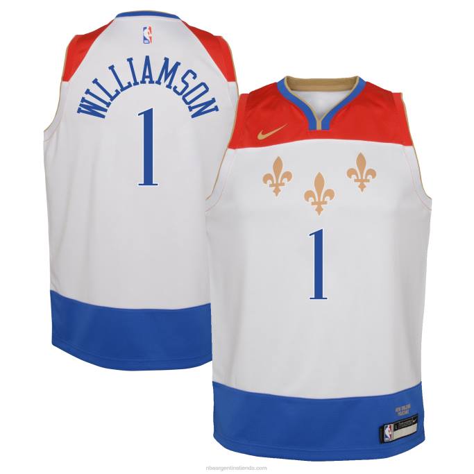 NBA 0F6D17460 camiseta nike new orleans pelicans zion williamson blanca swingman