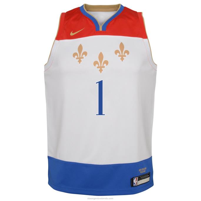 NBA 0F6D17460 camiseta nike new orleans pelicans zion williamson blanca swingman