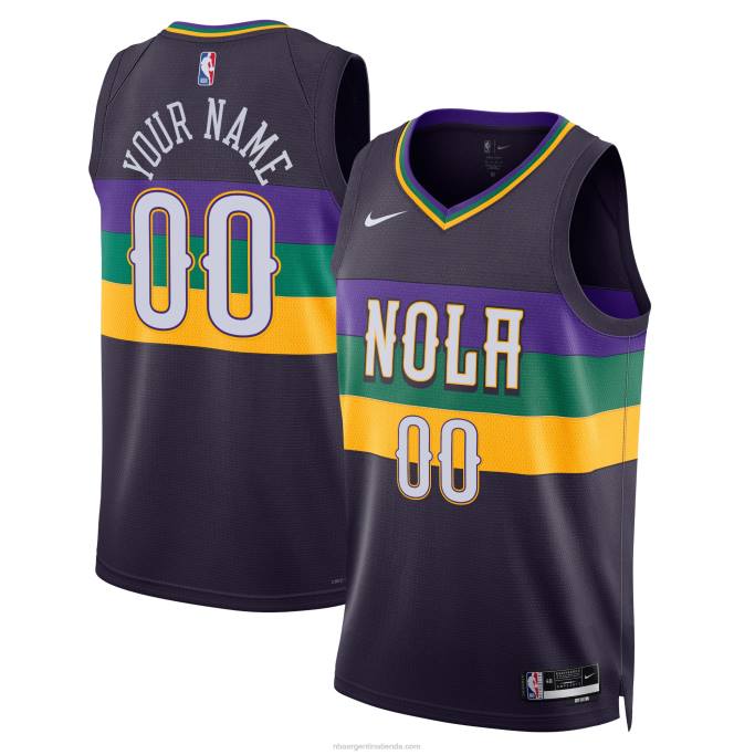 NBA 0F6D289 New Orleans Pelicans Nike Púrpura Swingman Jersey Personalizado