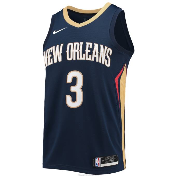 NBA 0F6D6936 pelícanos de nueva orleans c.j. camiseta nike mccollum swingman azul marino