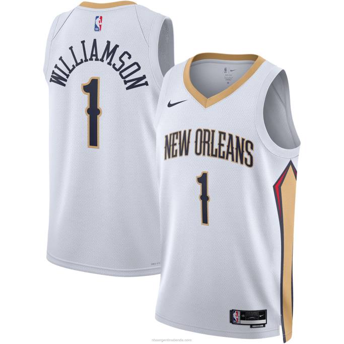 NBA 0F6D7087 camiseta new orleans pelicans zion williamson nike blanca swingman