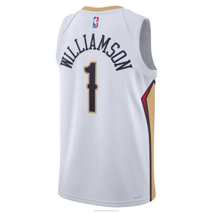 NBA 0F6D7087 camiseta new orleans pelicans zion williamson nike blanca swingman