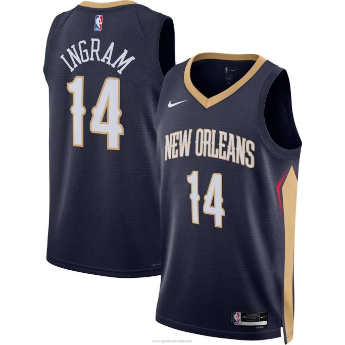 NBA 0F6D8621 Nueva orleans pelícanos brandon ingram nike azul marino swingman camiseta