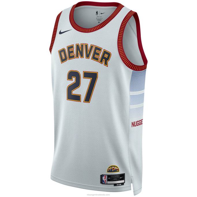 NBA 0F6D372 denver nuggets jamal murray nike plata swingman camiseta