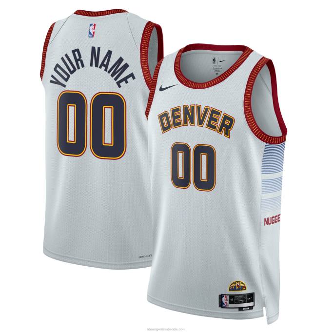NBA 0F6D4803 camiseta denver nuggets nike swingman gris personalizada