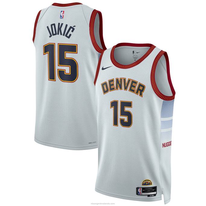 NBA 0F6D998 camiseta denver nuggets nikola jokic nike plata swingman