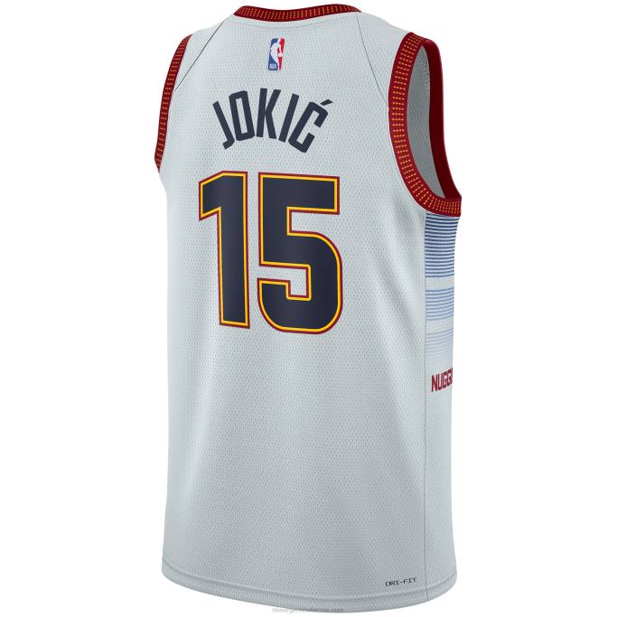 NBA 0F6D998 camiseta denver nuggets nikola jokic nike plata swingman