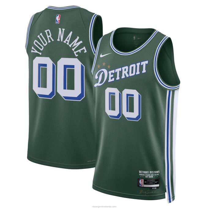 NBA 0F6D2143 Detroit Pistons Nike verde Swingman camiseta personalizada