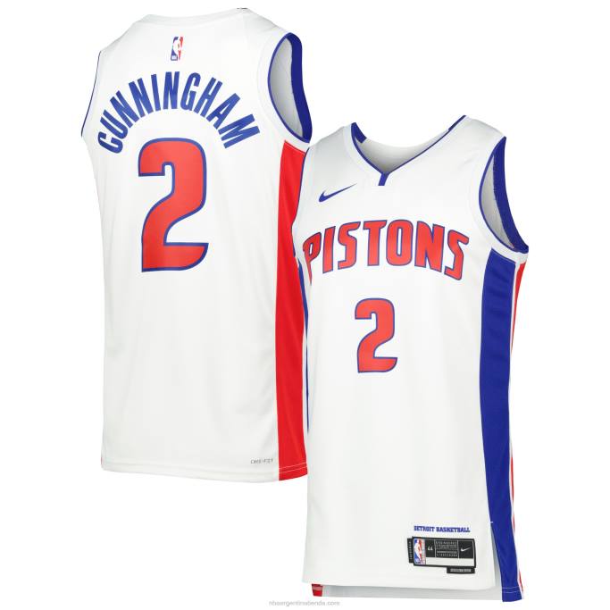 NBA 0F6D2464 camiseta detroit pistons cade cunningham nike blanca swingman