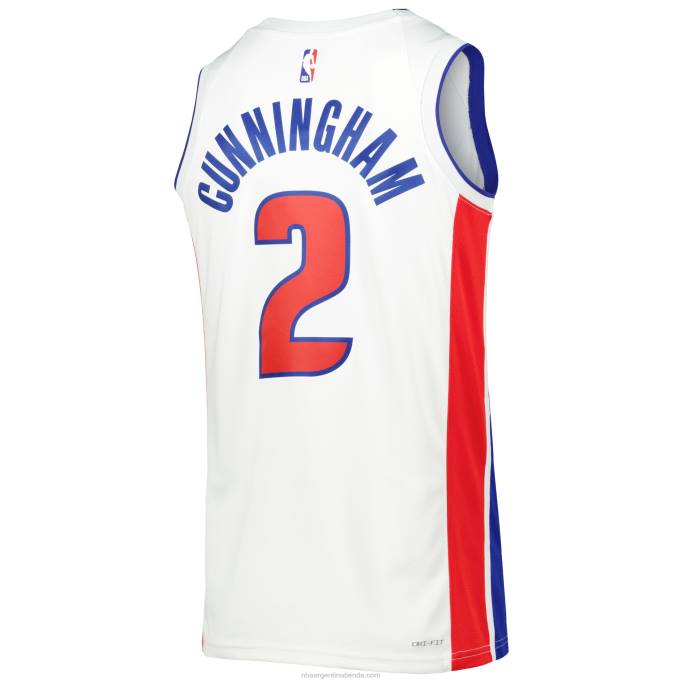 NBA 0F6D2464 camiseta detroit pistons cade cunningham nike blanca swingman
