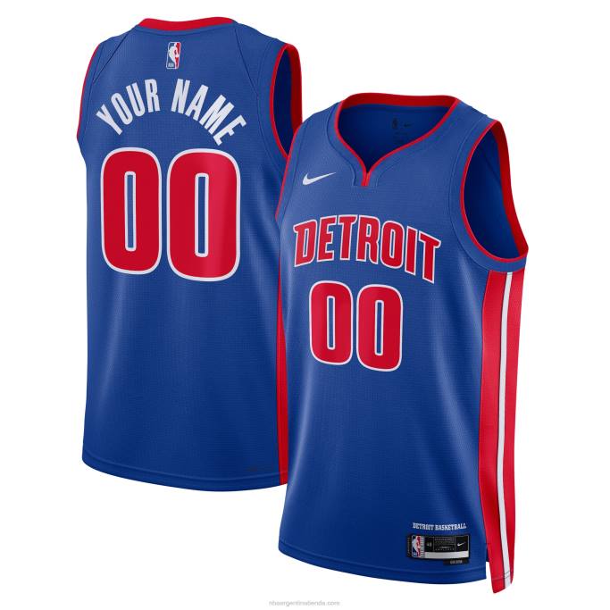 NBA 0F6D2474 Detroit Pistons Nike azul Swingman camiseta personalizada