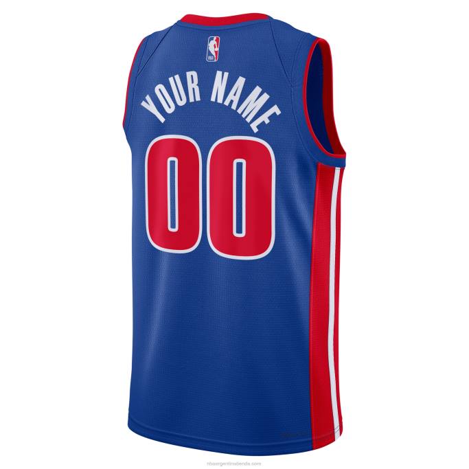 NBA 0F6D2474 Detroit Pistons Nike azul Swingman camiseta personalizada
