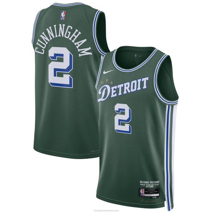 NBA 0F6D285 camiseta detroit pistons cade cunningham nike verde swingman