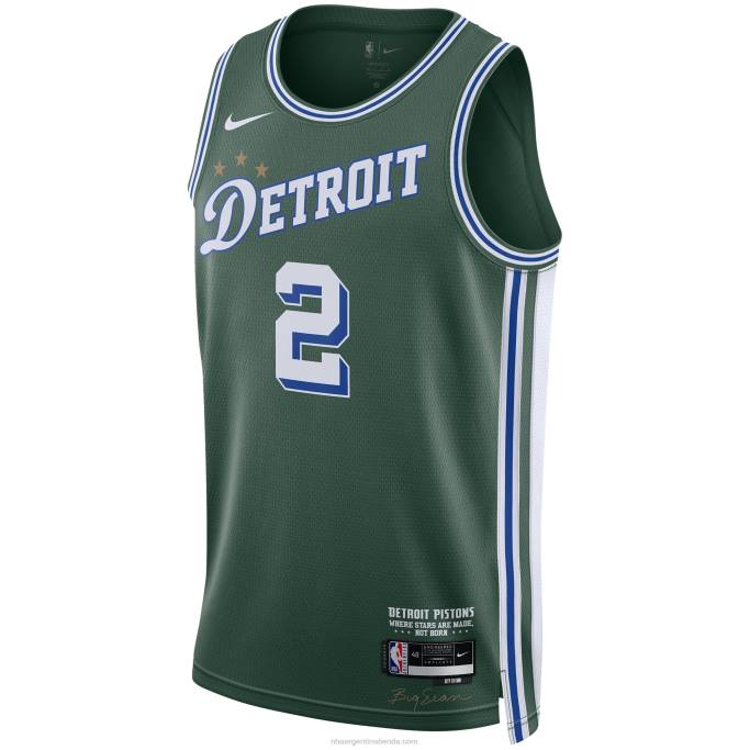 NBA 0F6D285 camiseta detroit pistons cade cunningham nike verde swingman