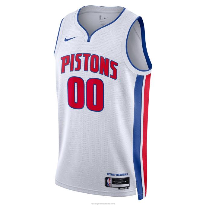 NBA 0F6D4406 Camiseta de Detroit Pistons Nike Swingman blanca personalizada