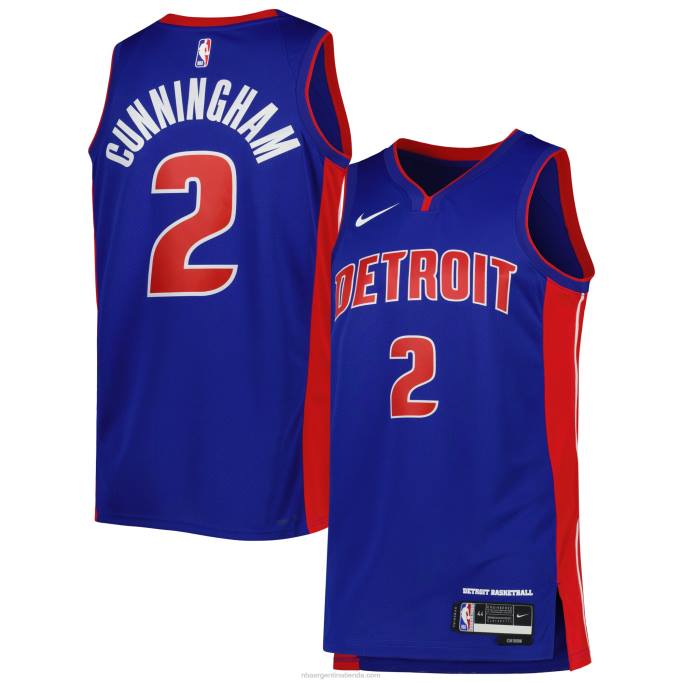 NBA 0F6D8376 camiseta detroit pistons cade cunningham nike azul swingman
