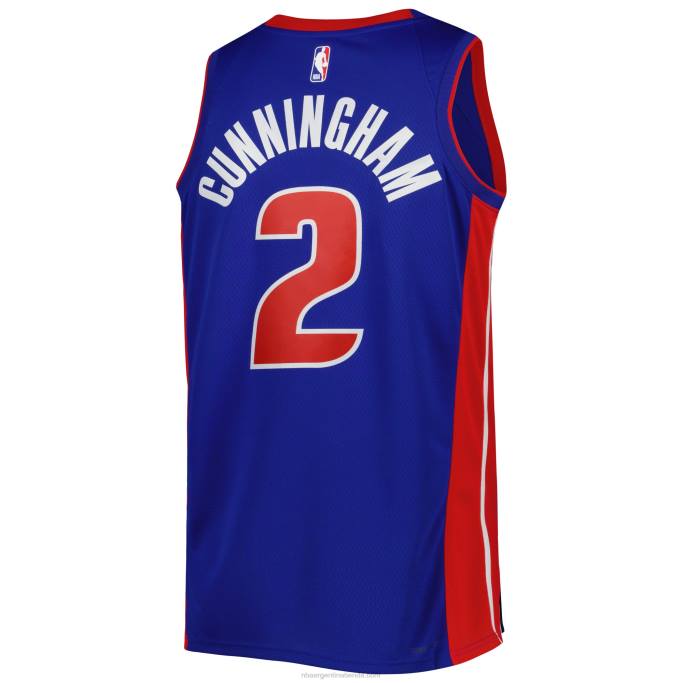 NBA 0F6D8376 camiseta detroit pistons cade cunningham nike azul swingman