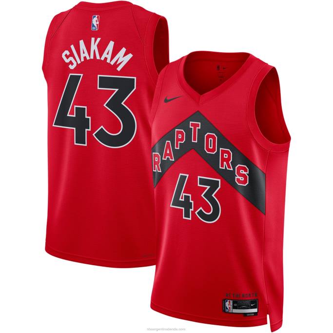 NBA 0F6D10562 toronto raptors pascal siakam nike rojo swingman camiseta