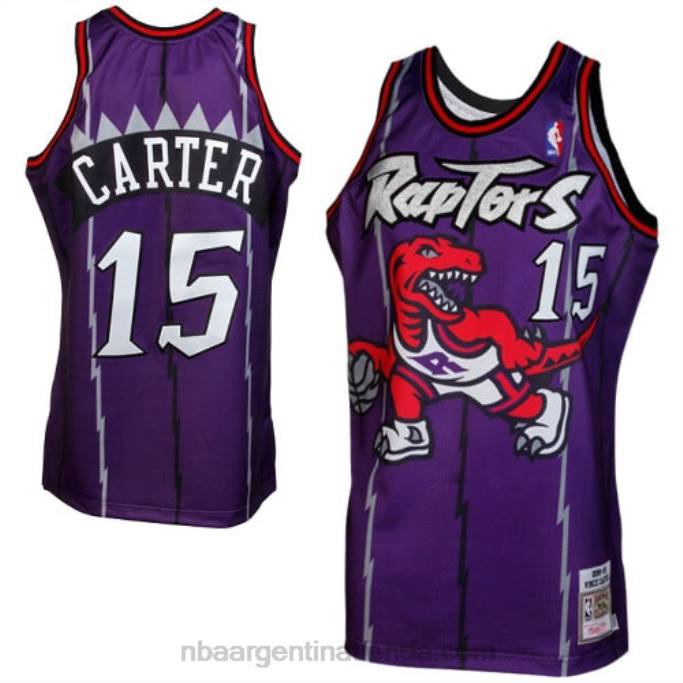 NBA 0F6D1830 Camiseta auténtica de retroceso de los Toronto Raptors de Vince Carter de Mitchell & Ness - Púrpura