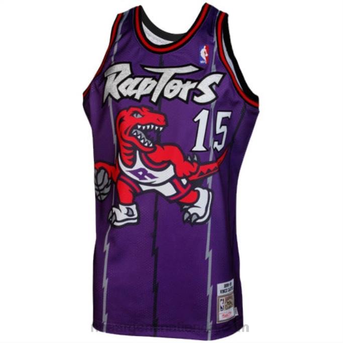NBA 0F6D1830 Camiseta auténtica de retroceso de los Toronto Raptors de Vince Carter de Mitchell & Ness - Púrpura