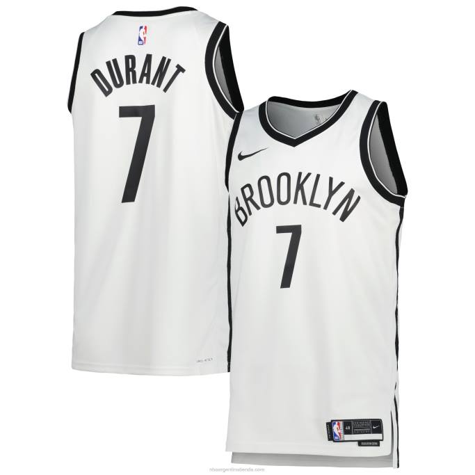 NBA 0F6D1127 camiseta de los brooklyn nets kevin durant nike blanca swingman