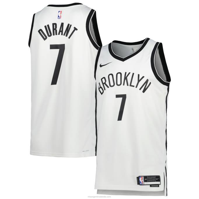 NBA 0F6D1127 camiseta de los brooklyn nets kevin durant nike blanca swingman