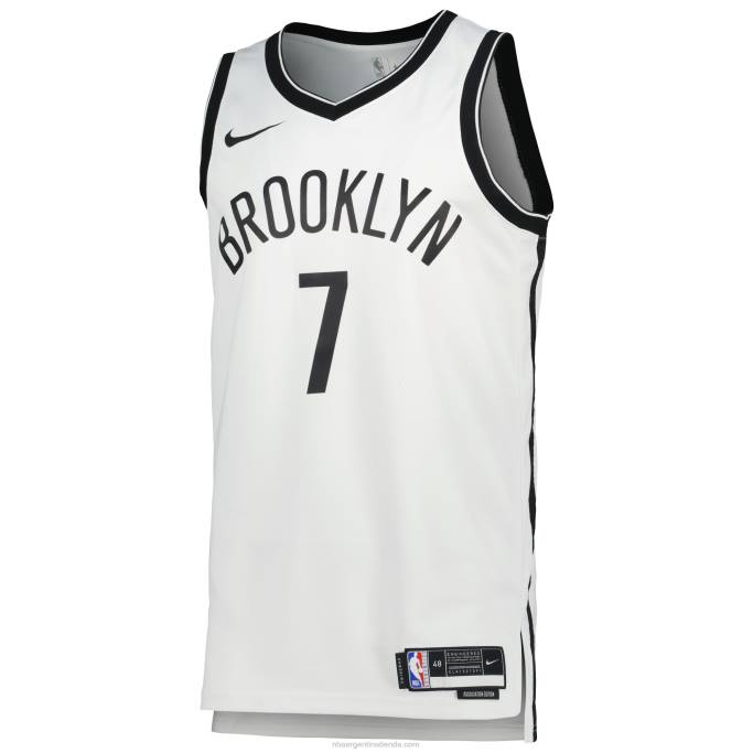 NBA 0F6D1127 camiseta de los brooklyn nets kevin durant nike blanca swingman